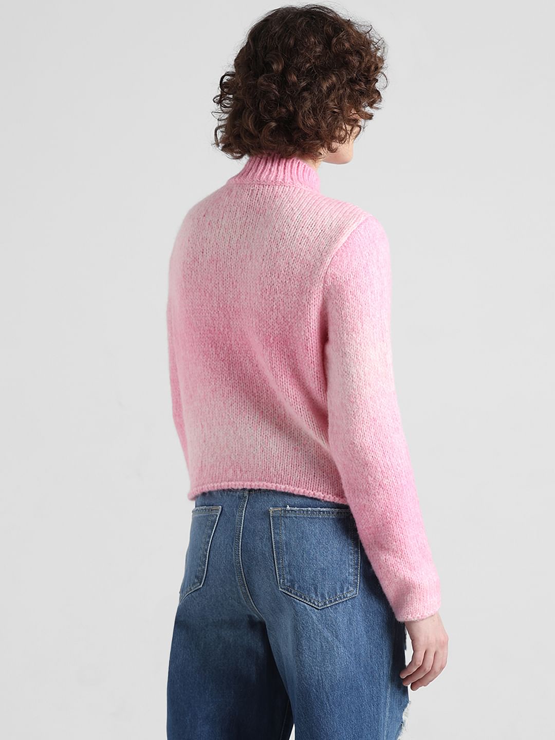 Pink High Neck Pullover