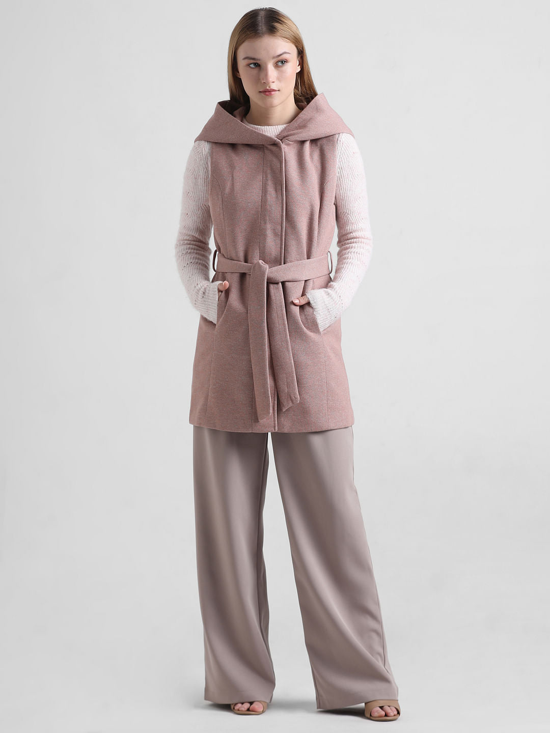 Mocha Brown Long Hooded Coat