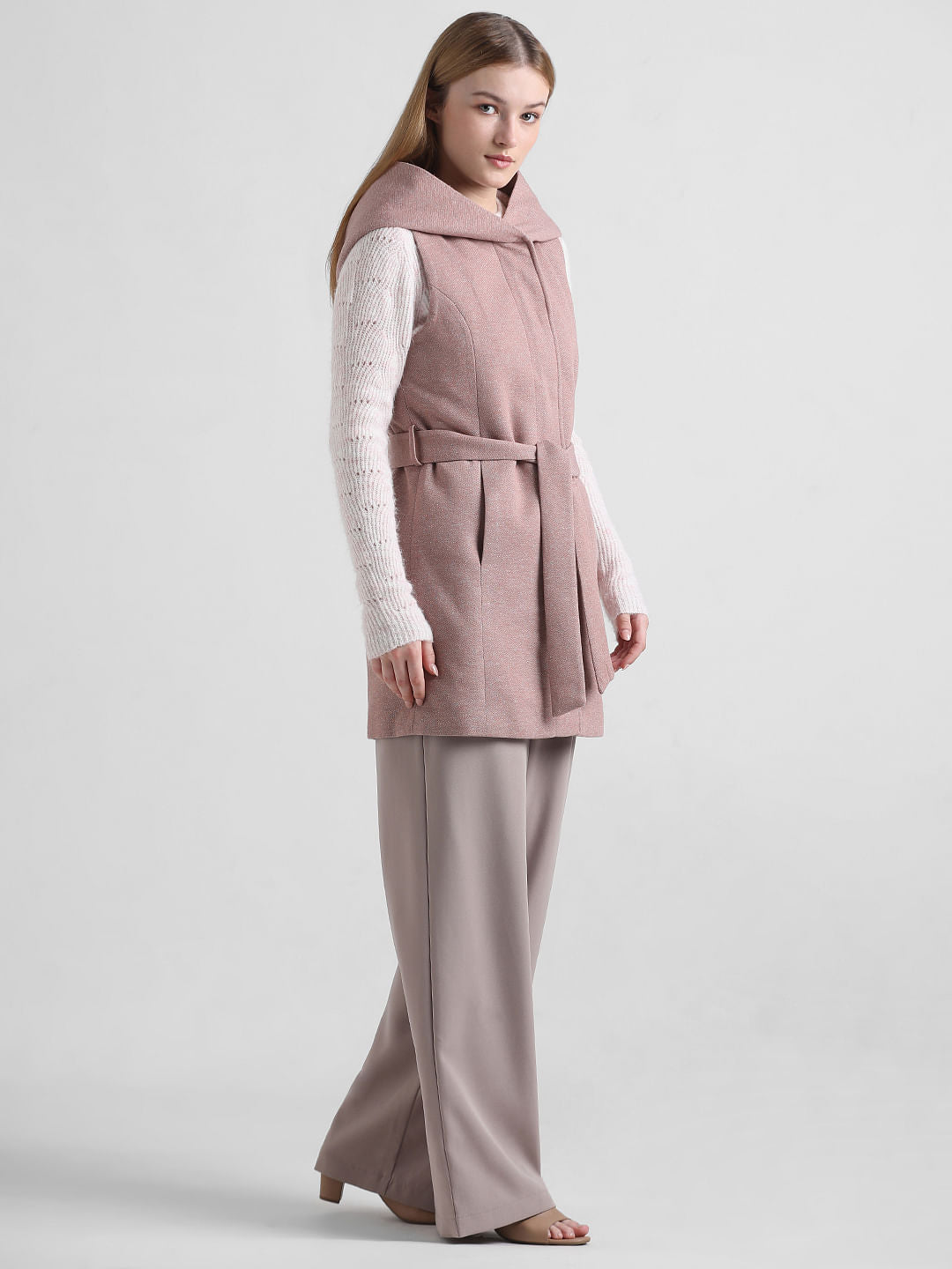 Mocha Brown Long Hooded Coat