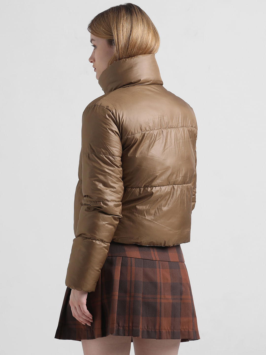 Brown Reversible Puffer Jacket