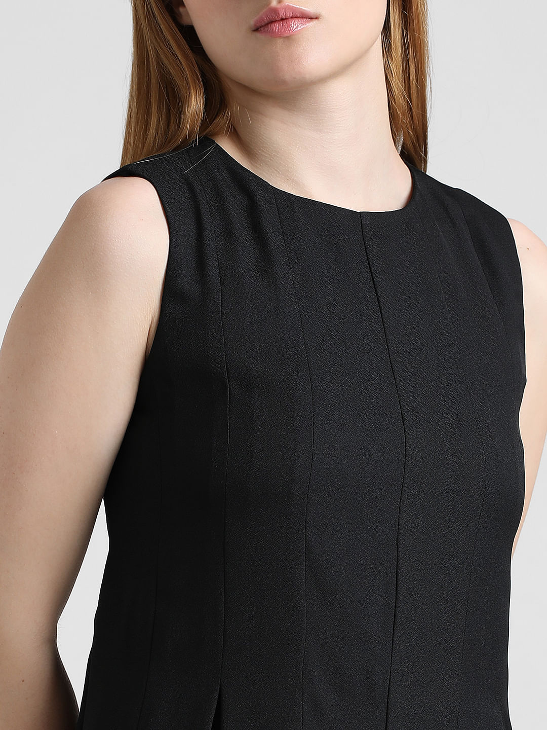 Black Sleeveless Playsuit