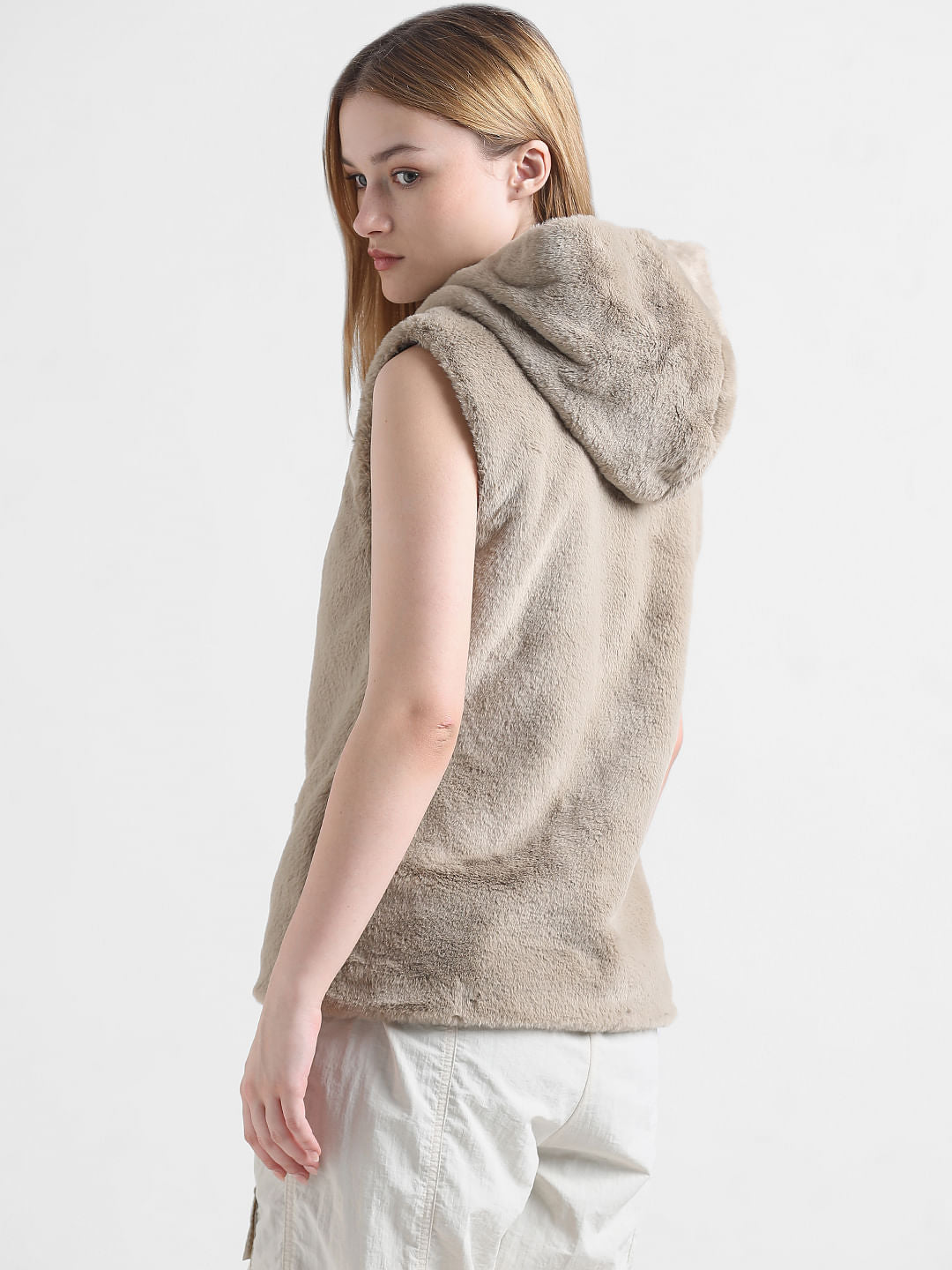 Brown Faux Fur Teddy Waistcoat