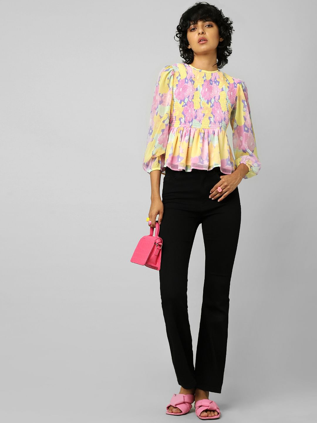 Multi-Colour Floral Print Top