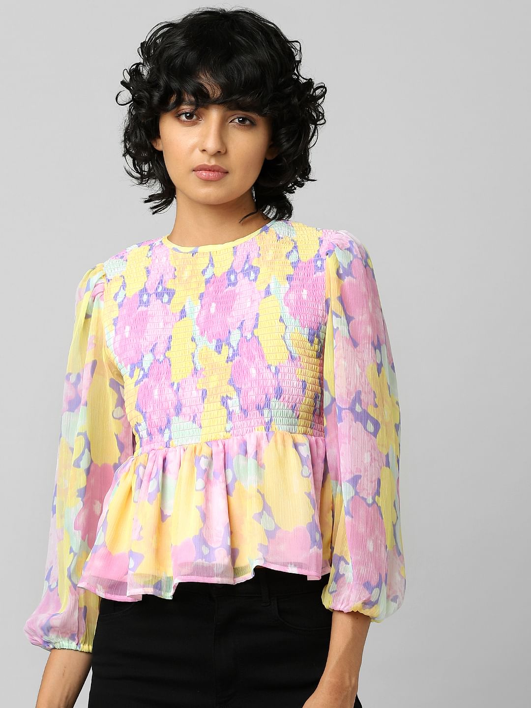 Multi-Colour Floral Print Top