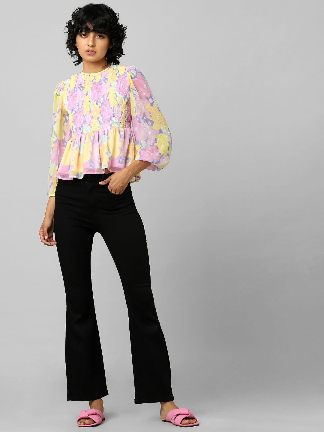 Multi-Colour Floral Print Top