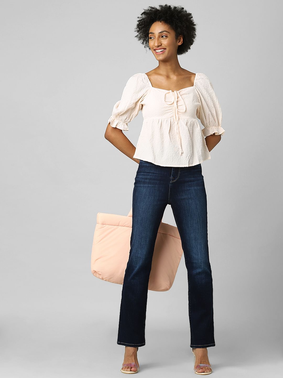 Light Pink Peplum Top