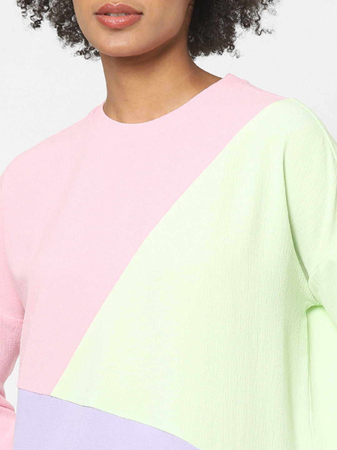 Purple Colourblocked T-Shirt Dress