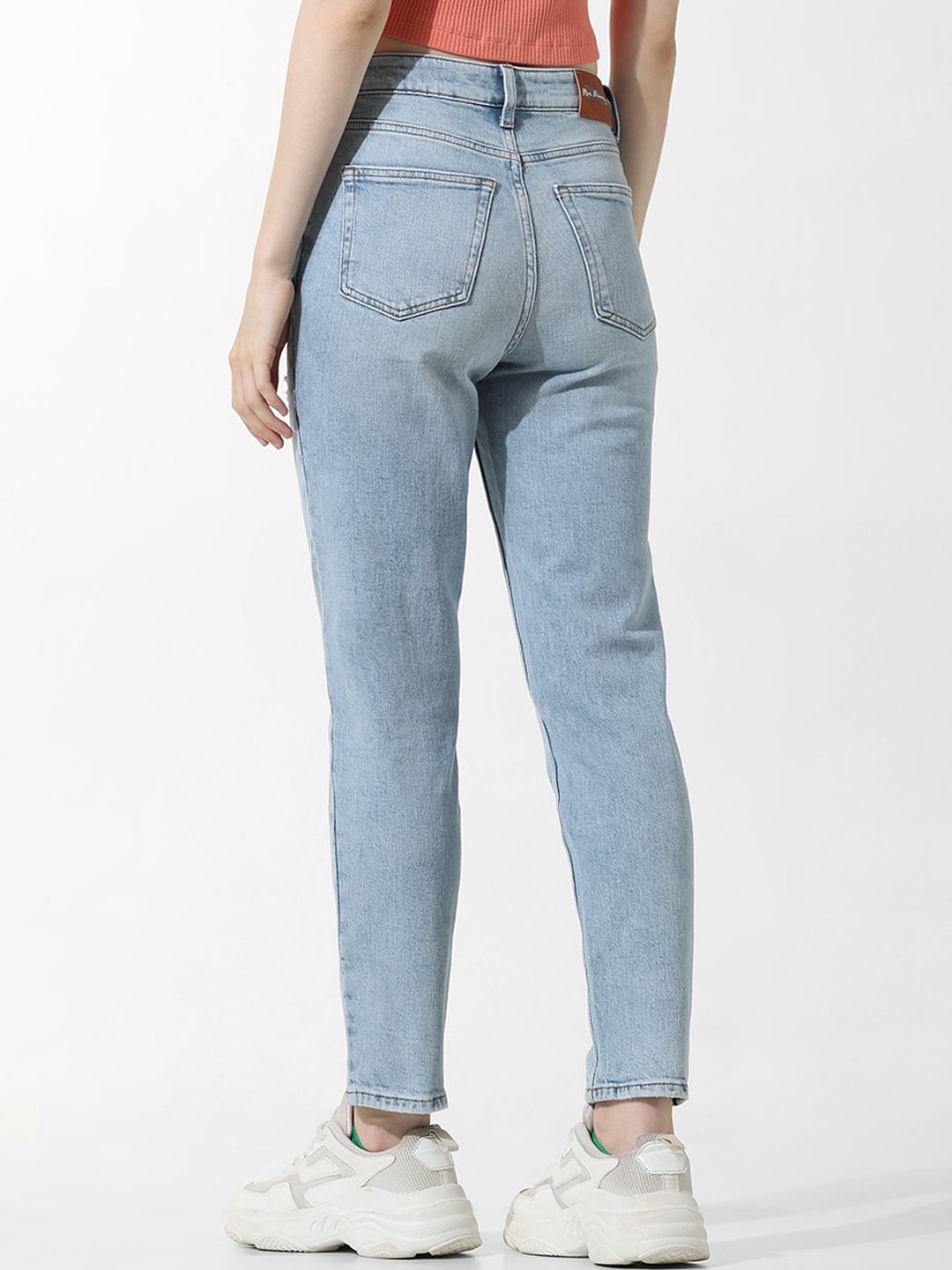 Light Blue High Rise Emily Straight Fit Jeans