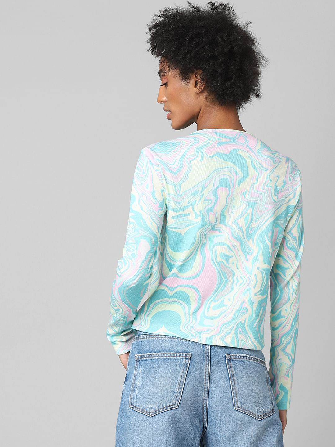 Blue Cut-Out T-Shirt