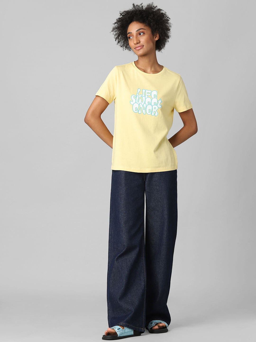 Yellow Graphic Print T-Shirt