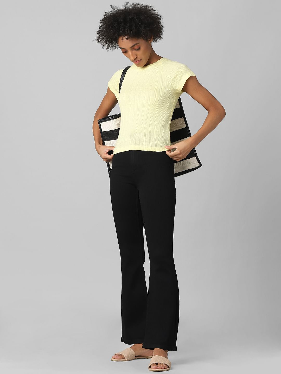 Yellow Textured T-Shirt