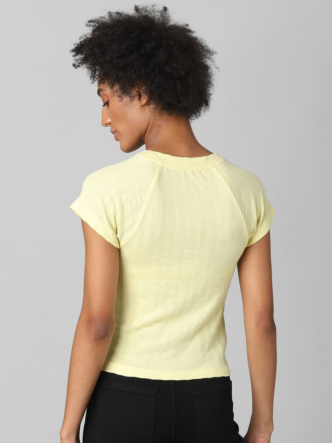 Yellow Textured T-Shirt