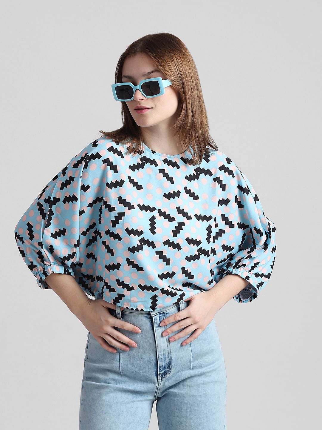 Blue Printed Top