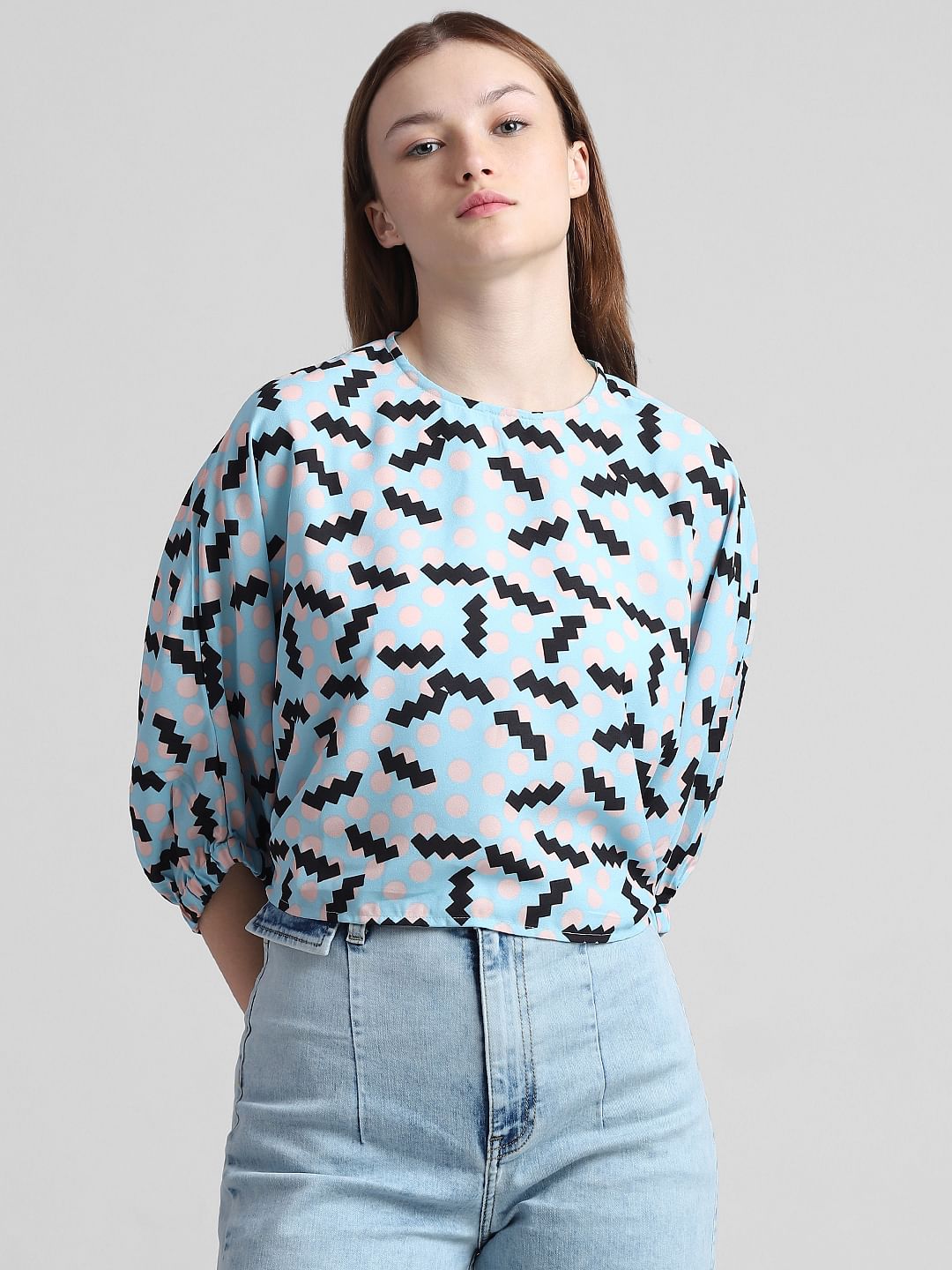 Blue Printed Top