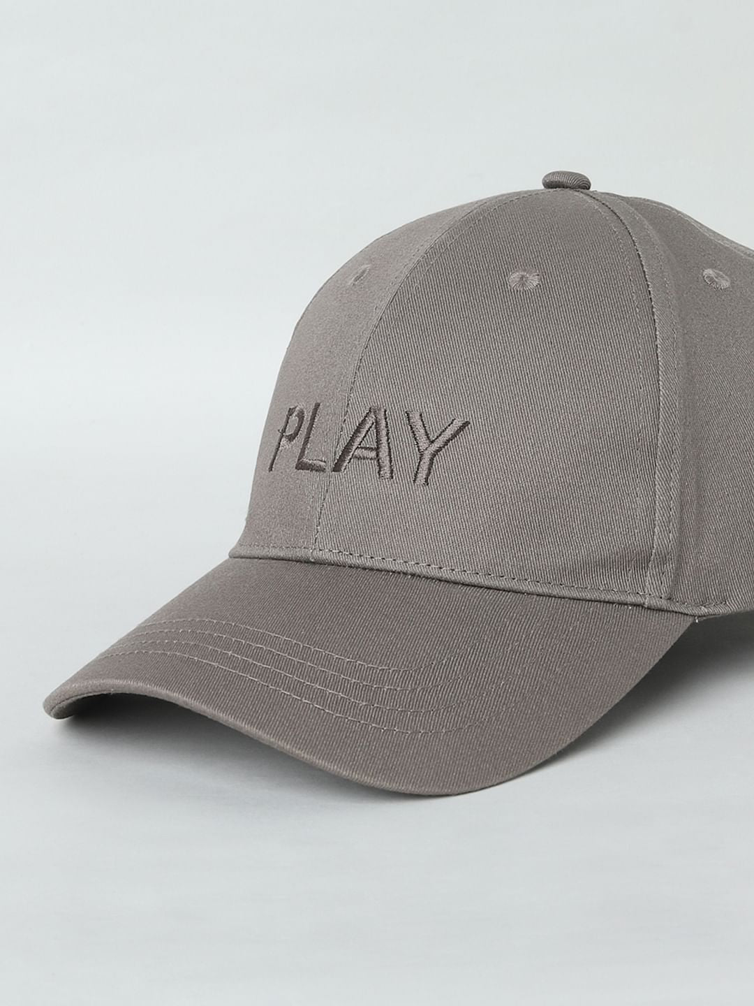 Grey Logo Print Cap