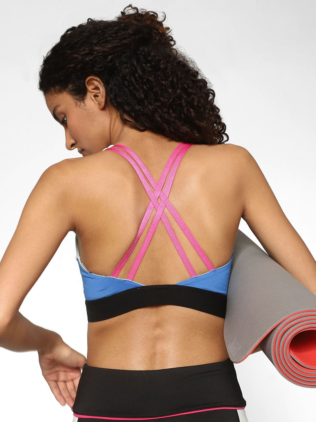 Blue & White Sports Bra