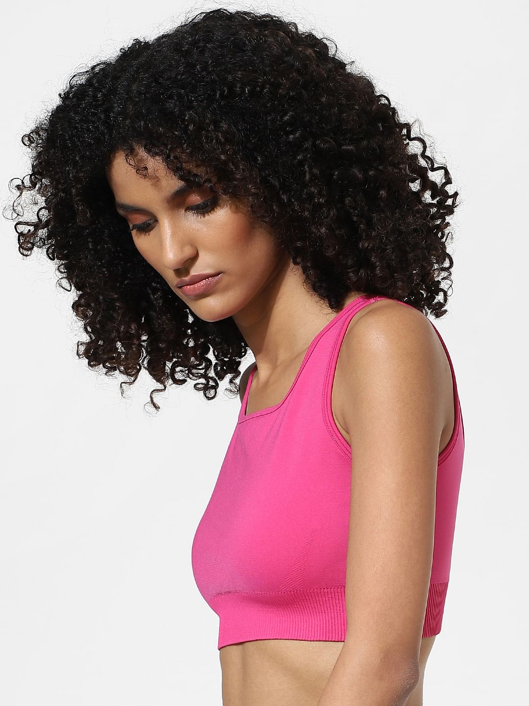 Pink Seamless Sports Bra