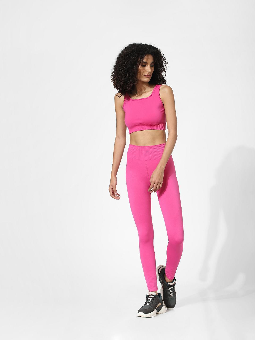 Pink Seamless Sports Bra