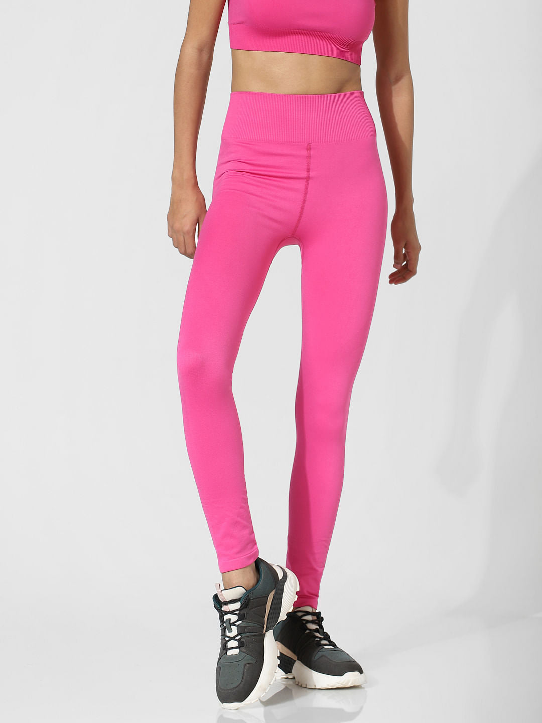 Pink High Rise Seamless Training Tights