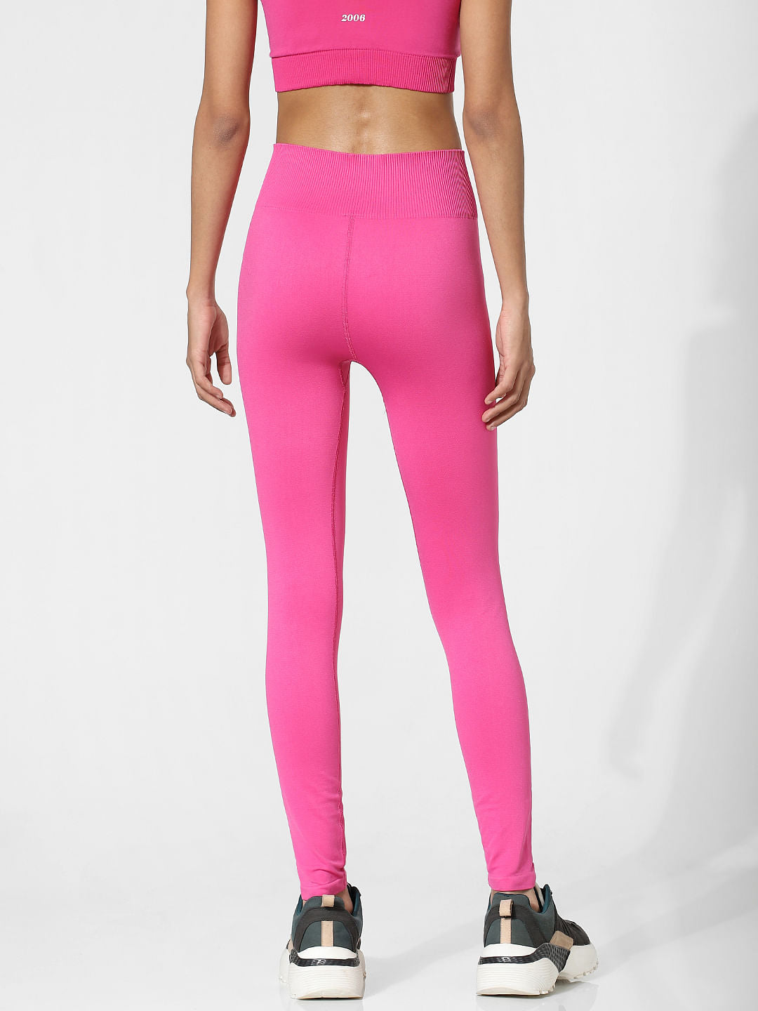 Pink High Rise Seamless Training Tights