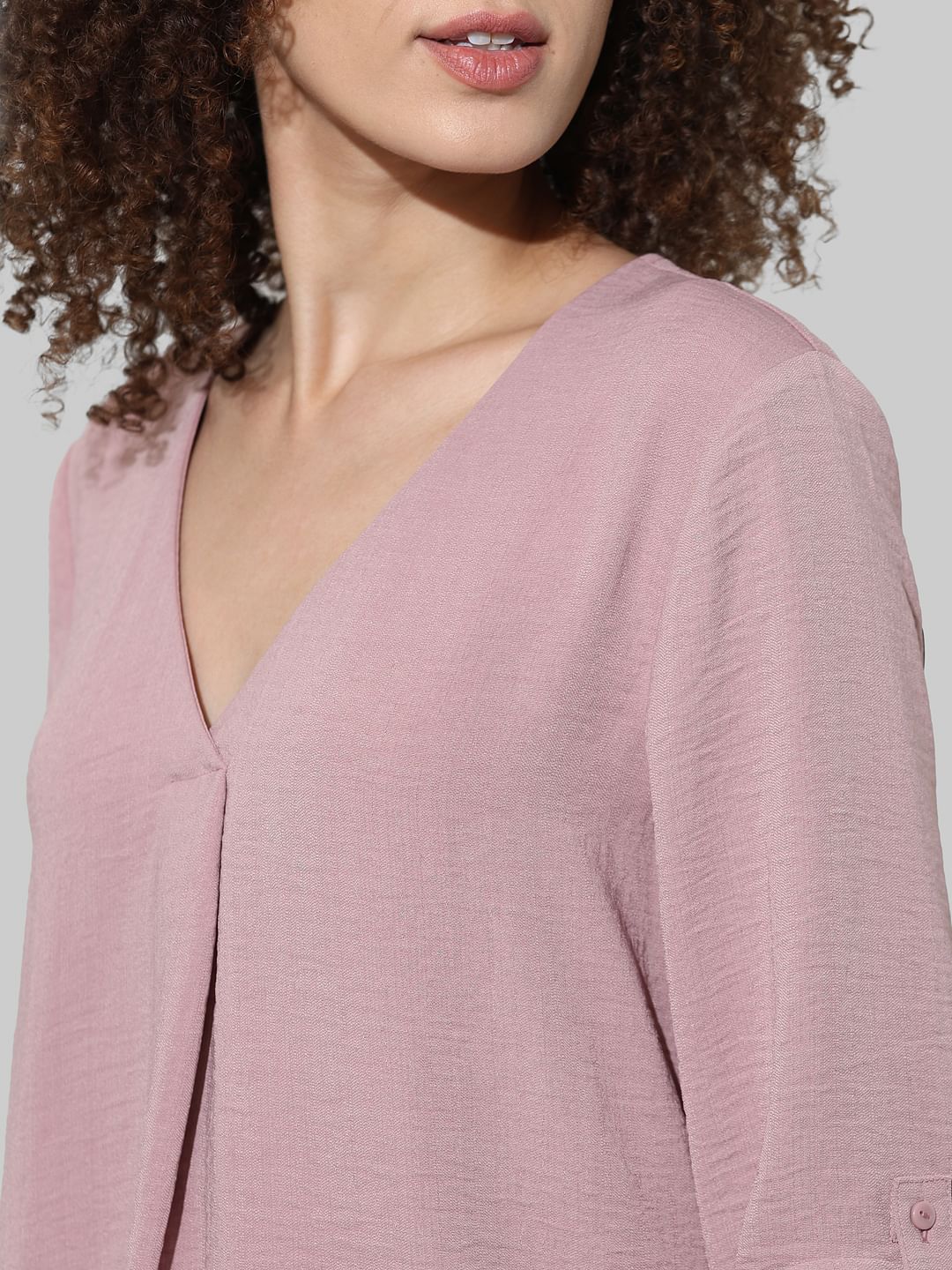 Pink V-Neck Top