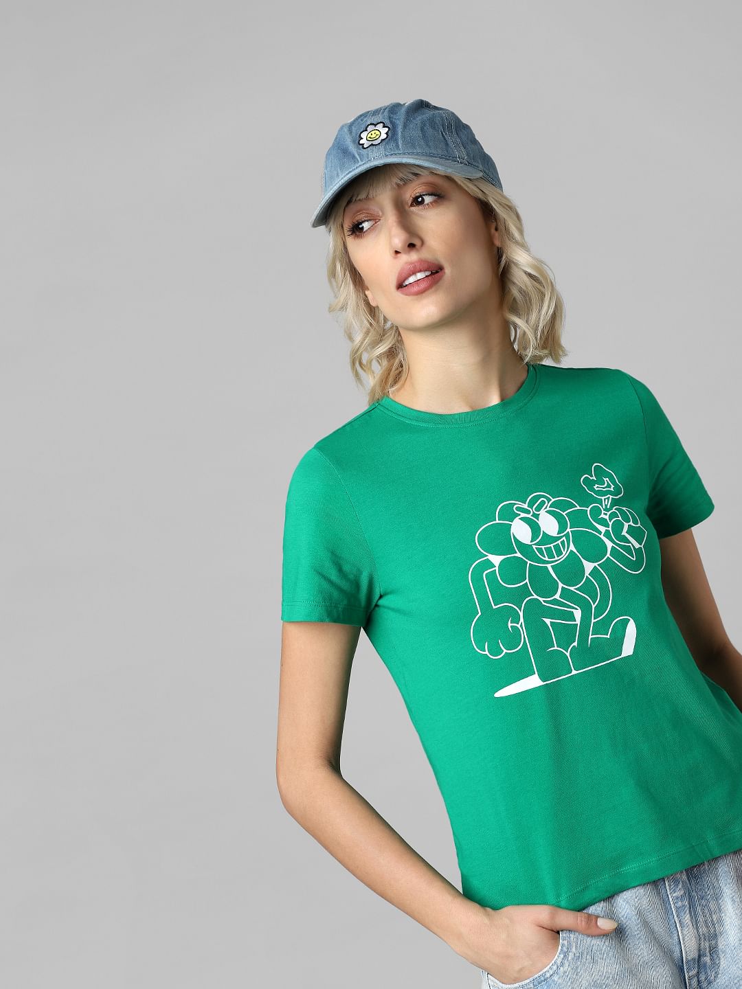 Green Graphic Print T-Shirt
