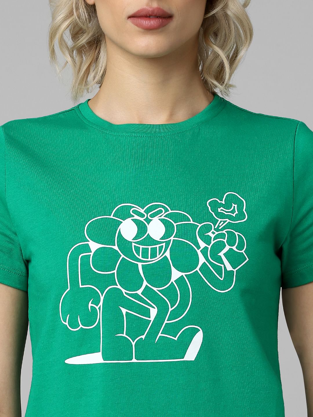 Green Graphic Print T-Shirt