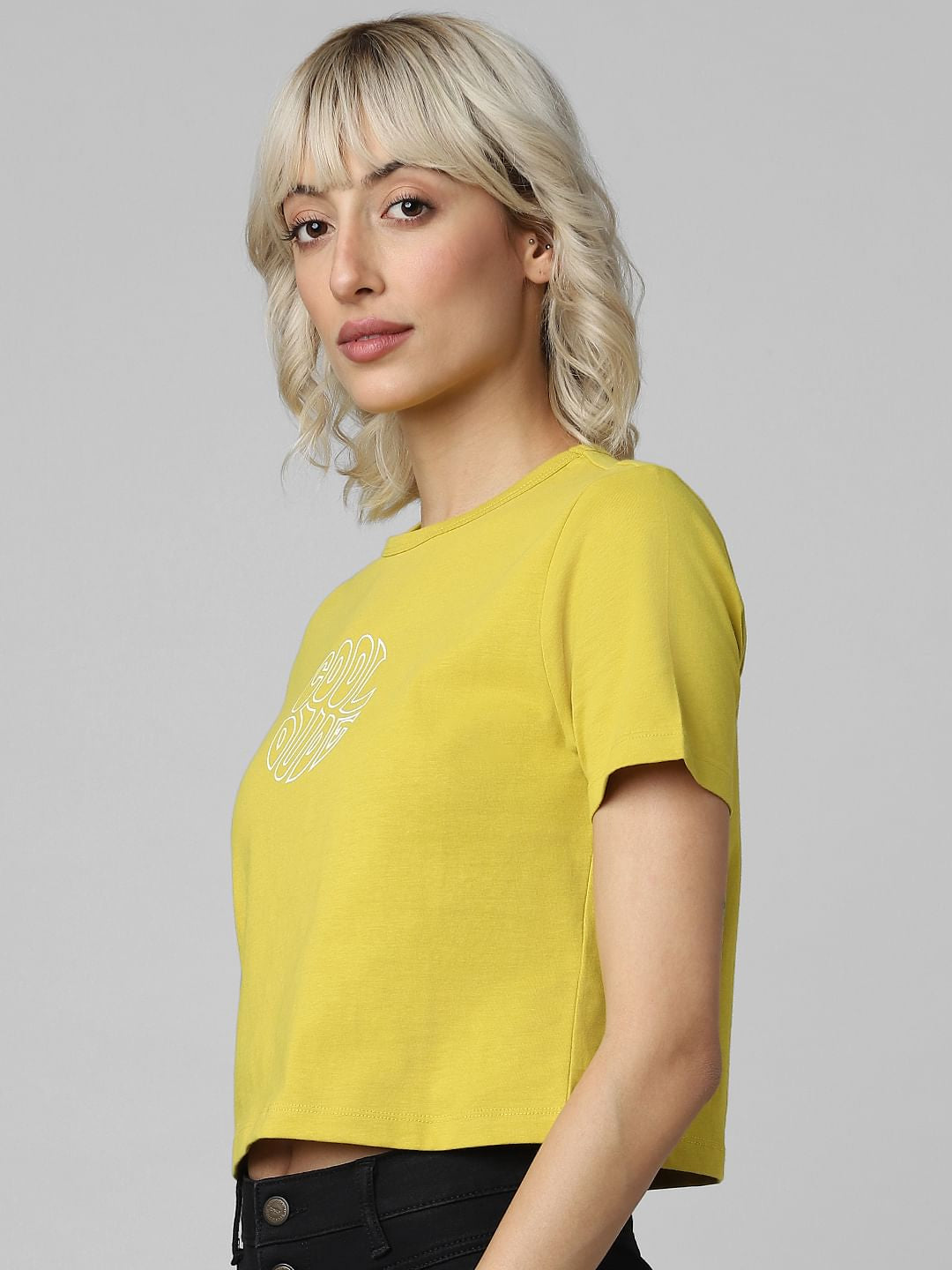 Green Text Print T-Shirt