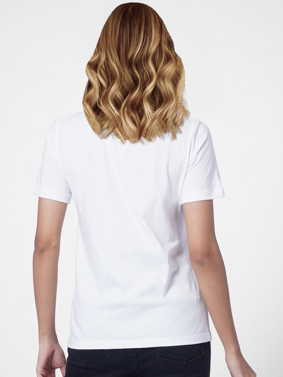 White Graphic Print T-Shirt