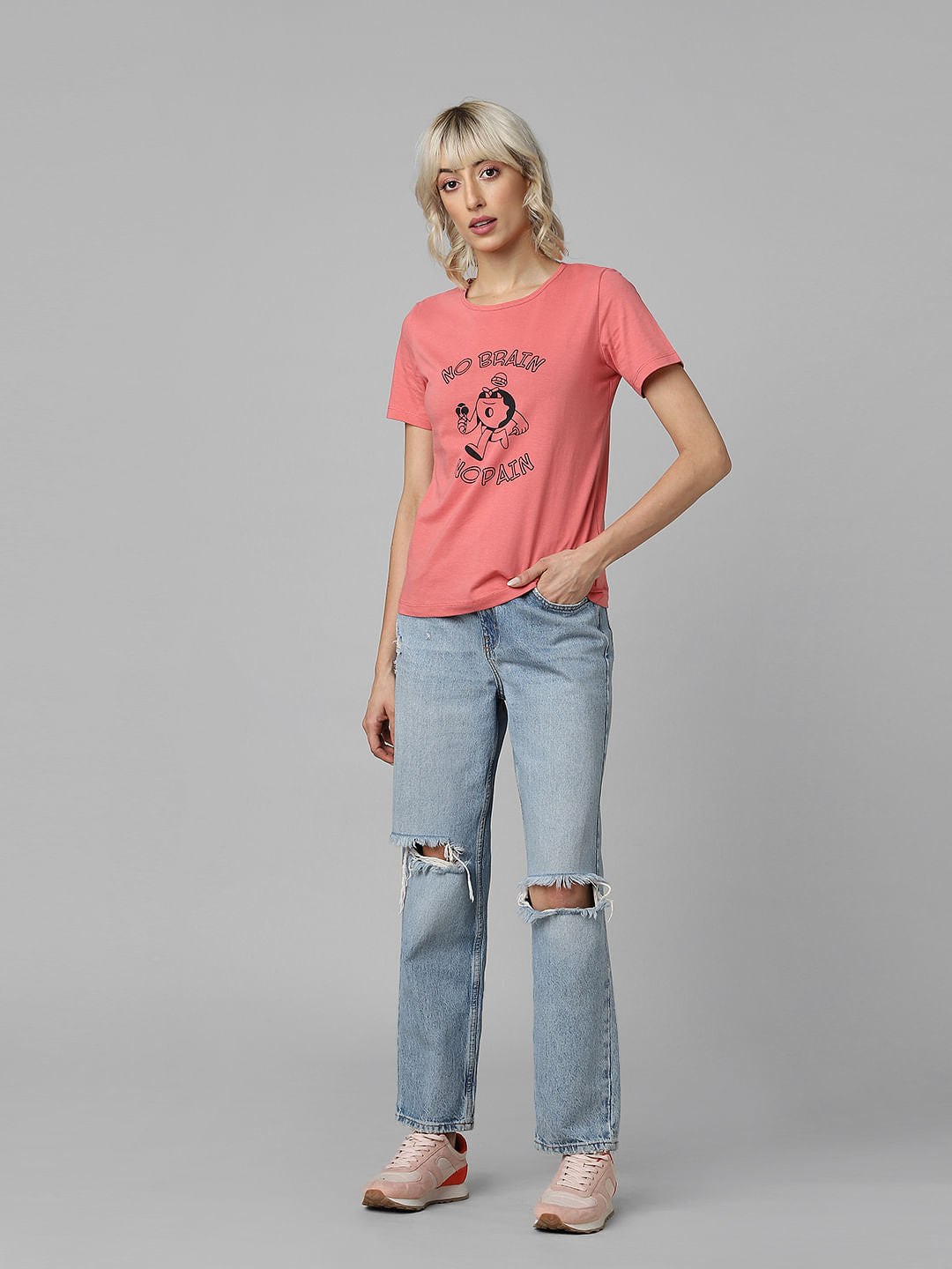 Pink Graphic Print T-Shirt