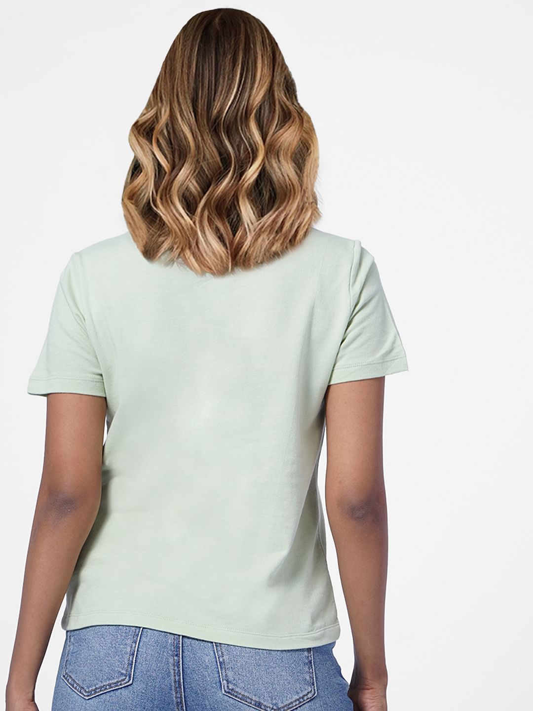 Green Slogan Print T-Shirt