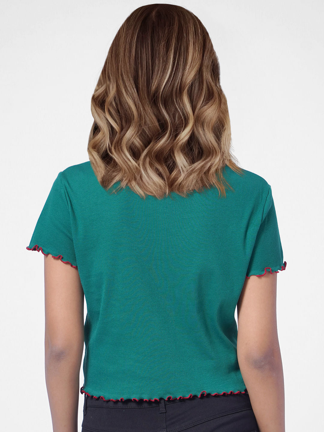 Green Text Print T-Shirt