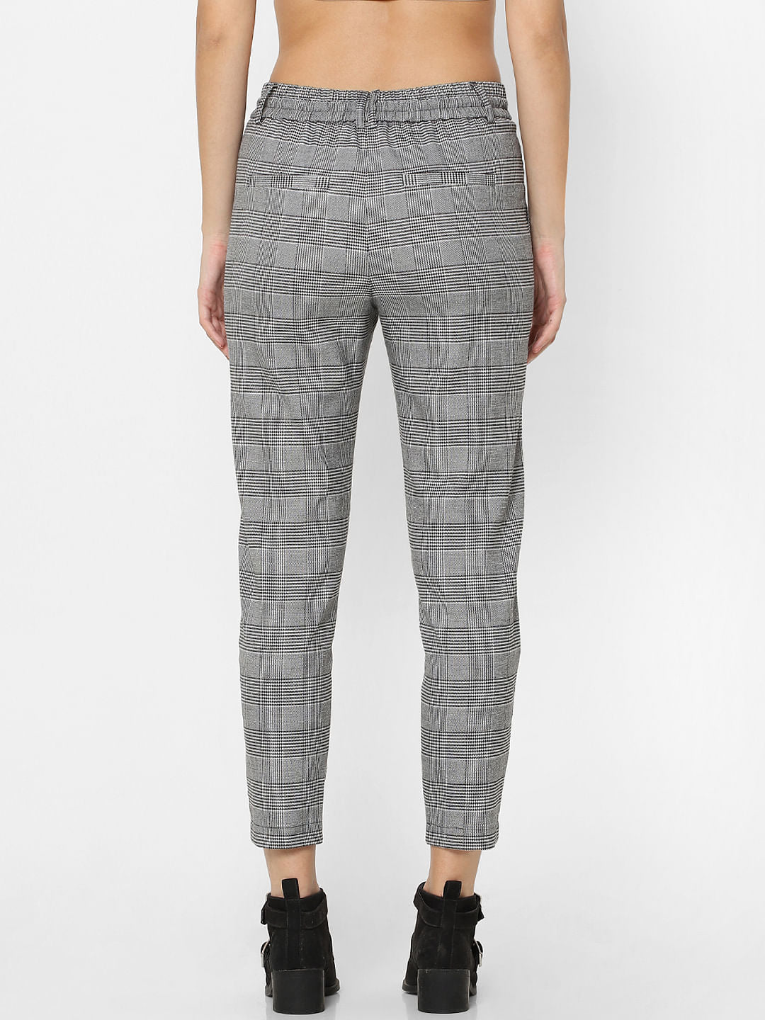 Grey Check Trousers