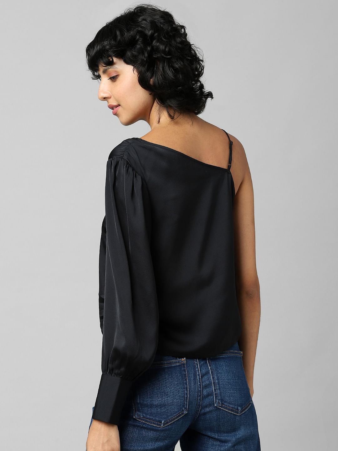 Black One Shoulder Top