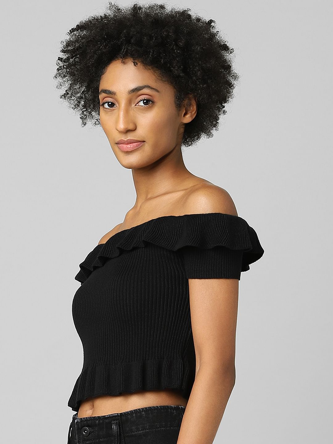 Black Off-Shoulder Top