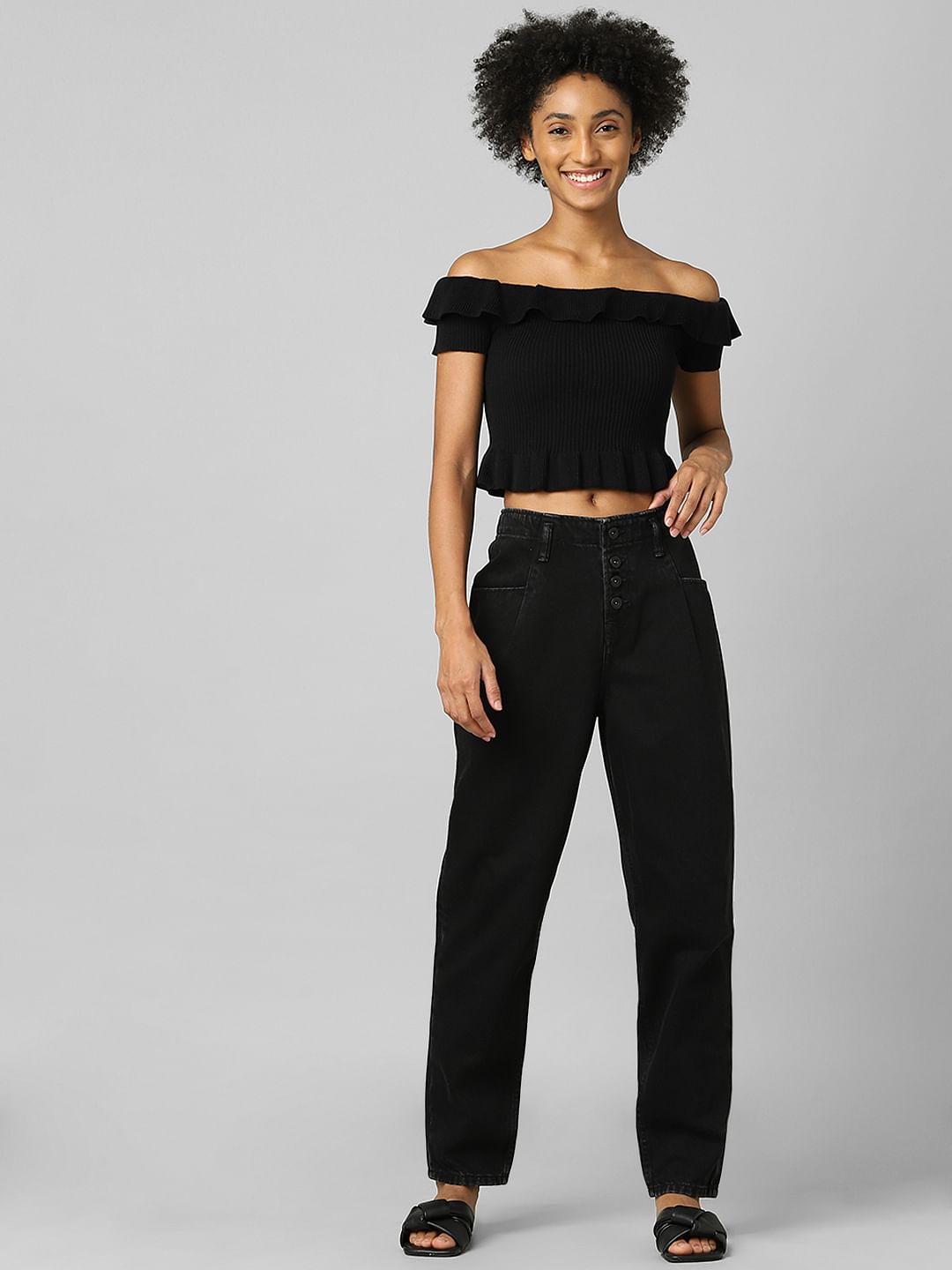 Black Off-Shoulder Top