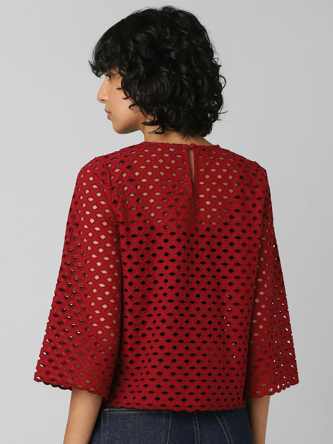 Red Hole Detail Top