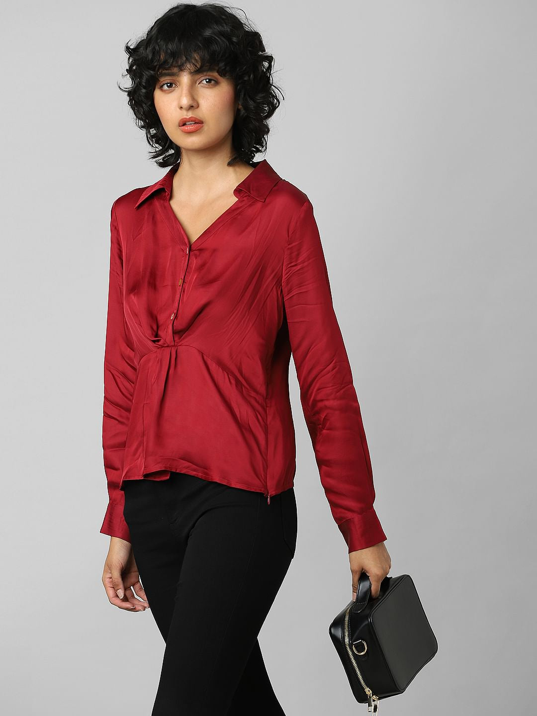 Red Satin Shirt