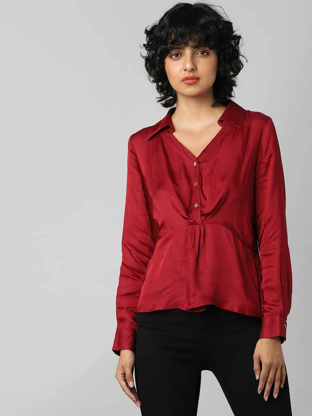 Red Satin Shirt