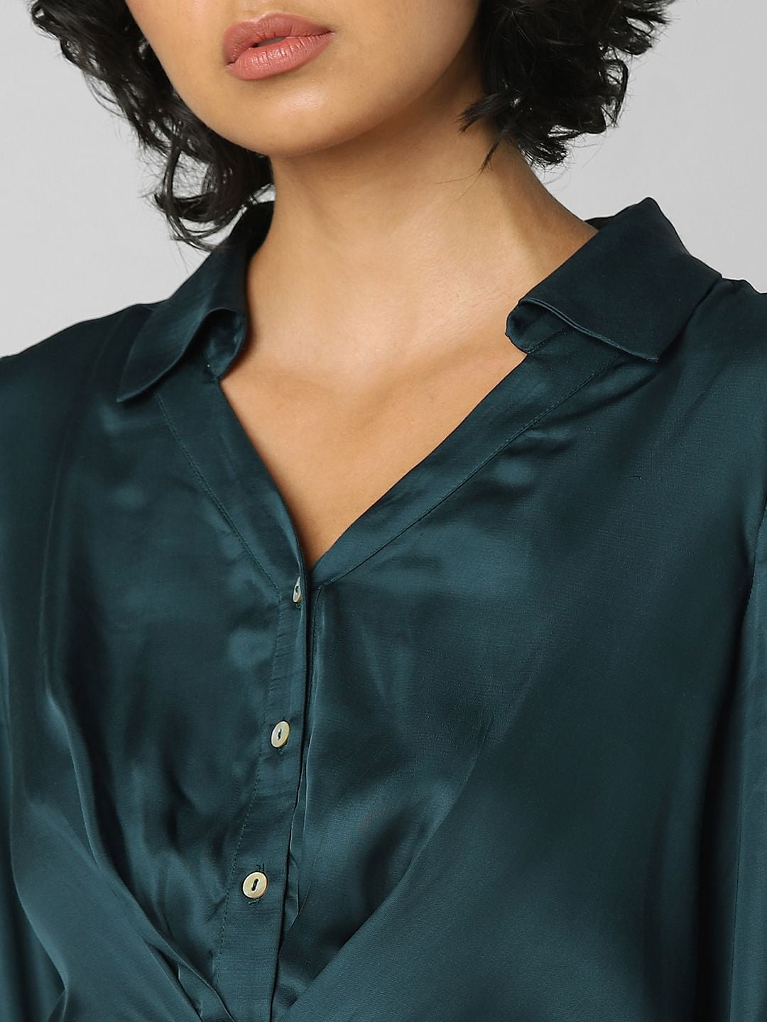 Green Satin Top