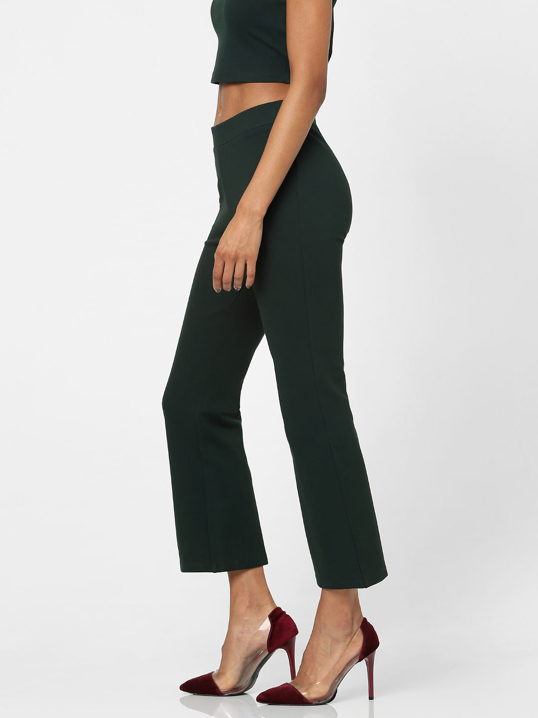 Green Flared Co-Ord Pants