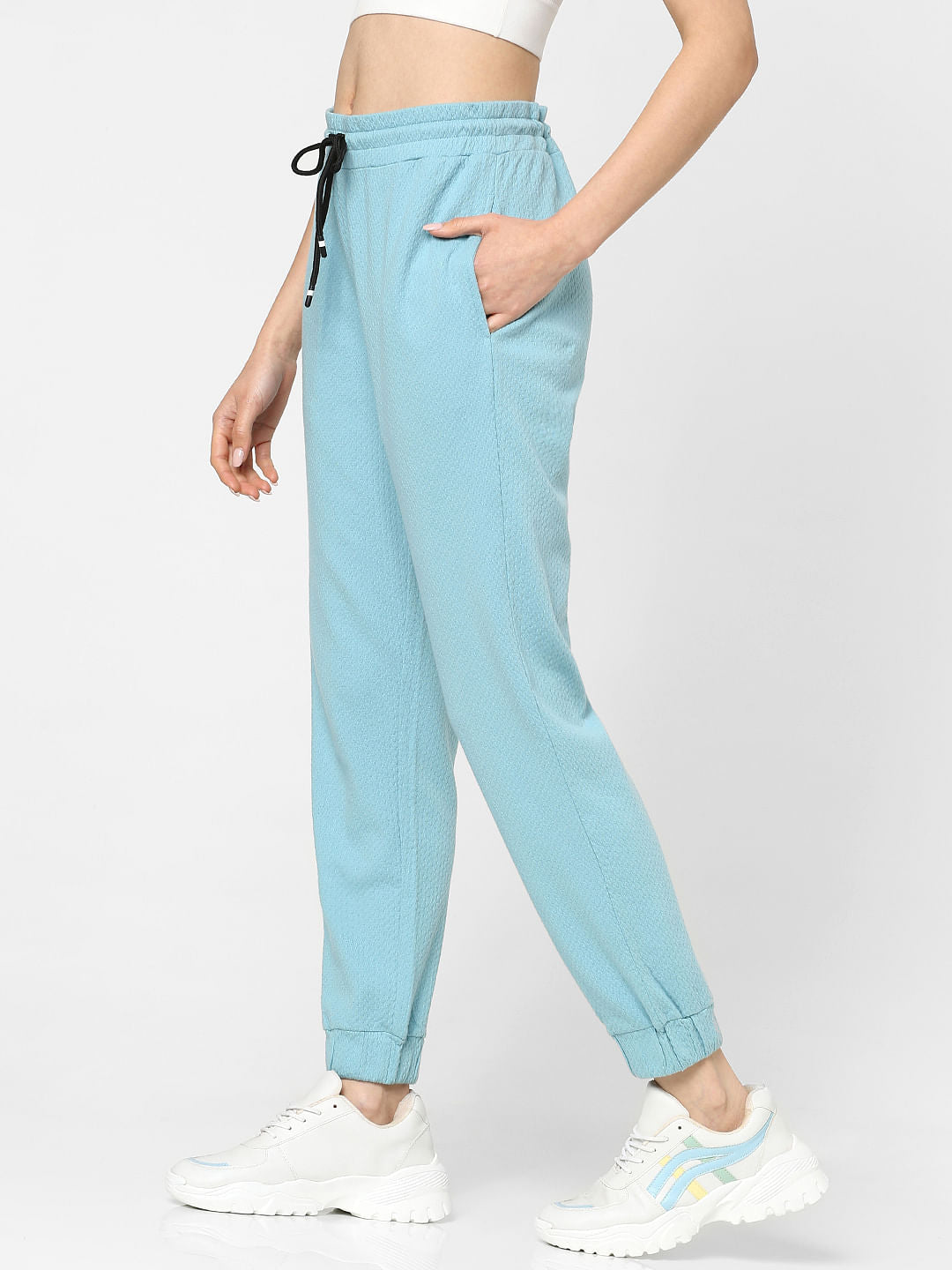 Blue High Rise Co-Ord Joggers