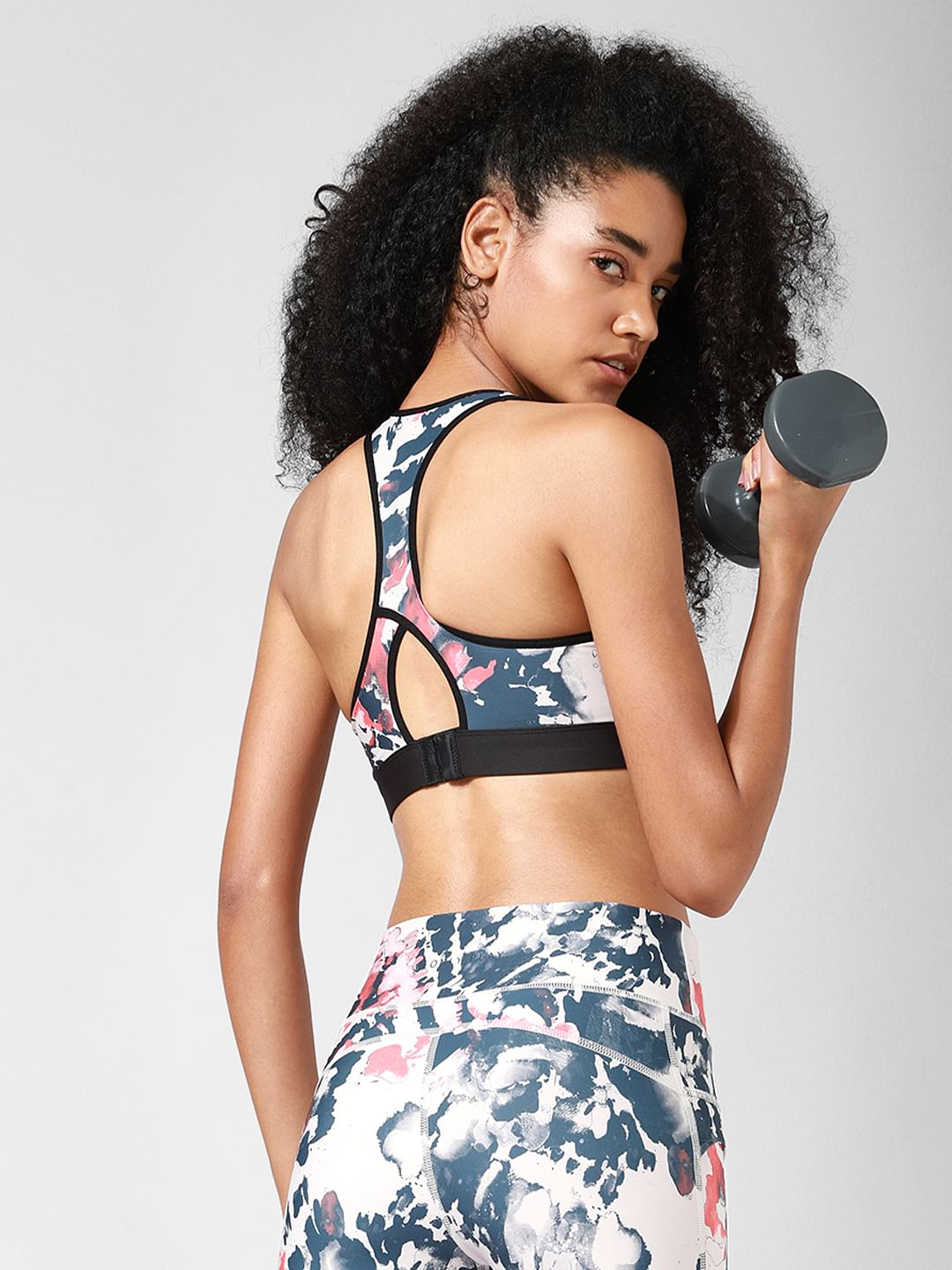 Off-White Printed Co-Ord Sports Bra