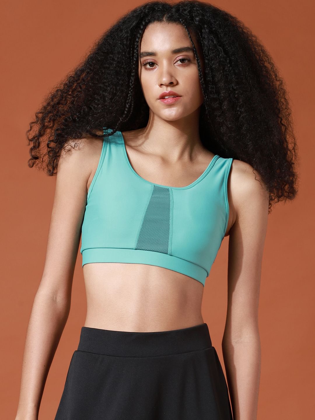 Blue Cross Back Sports Bra
