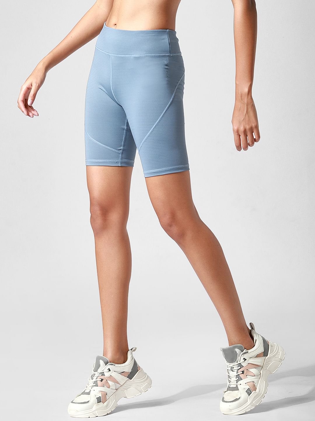 Blue High Rise Co-Ord Training Shorts