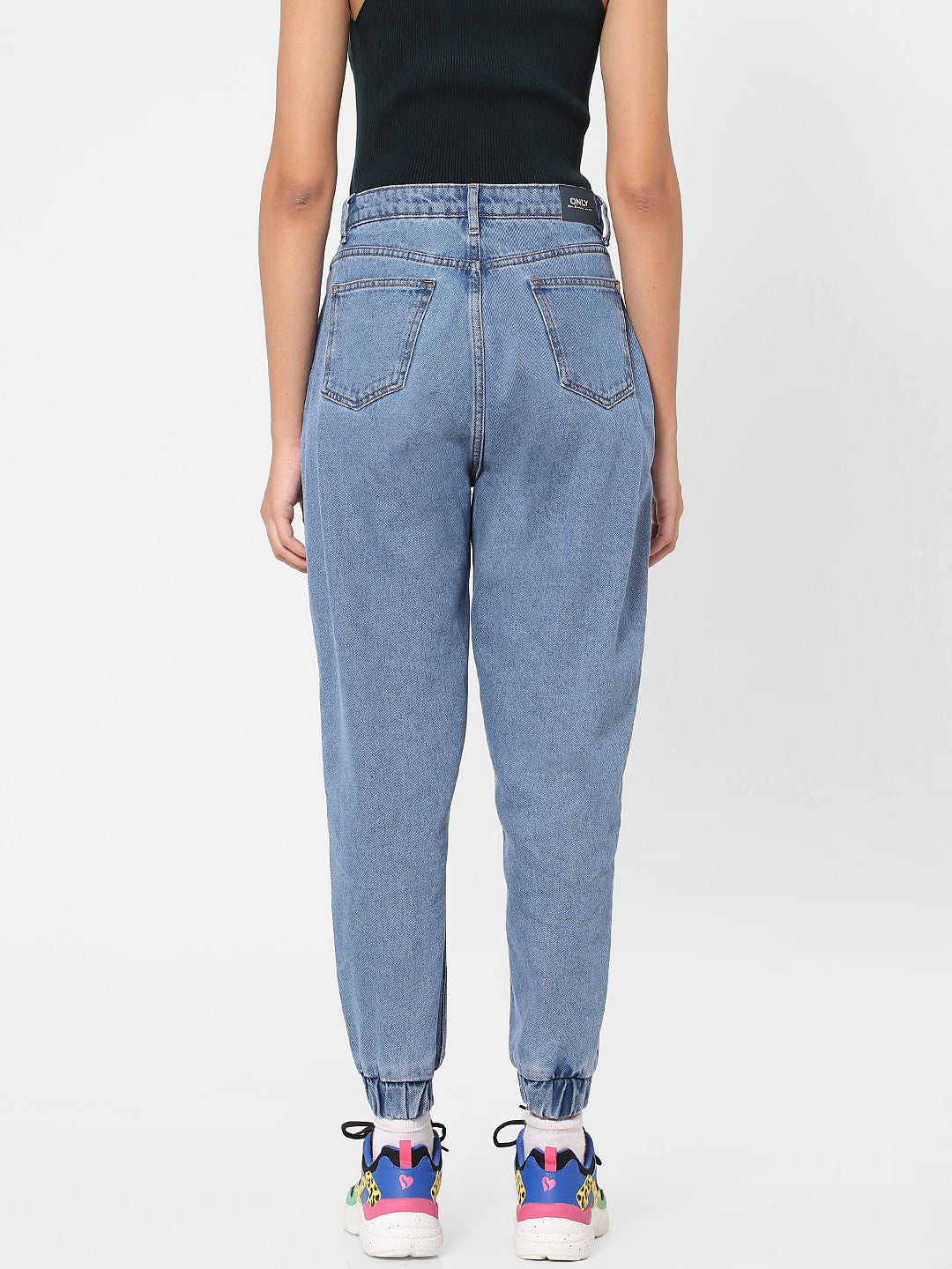 Blue High Rise Joggers