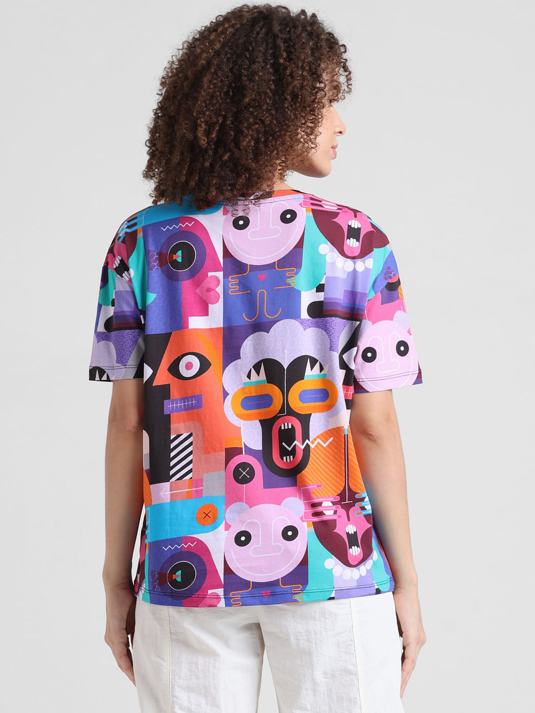 Black Printed Oversized T-Shirt