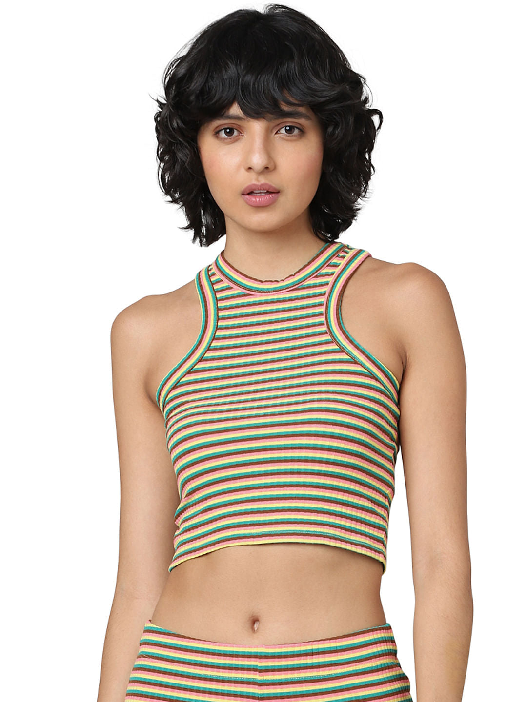 Multi-Coloured Striped Top