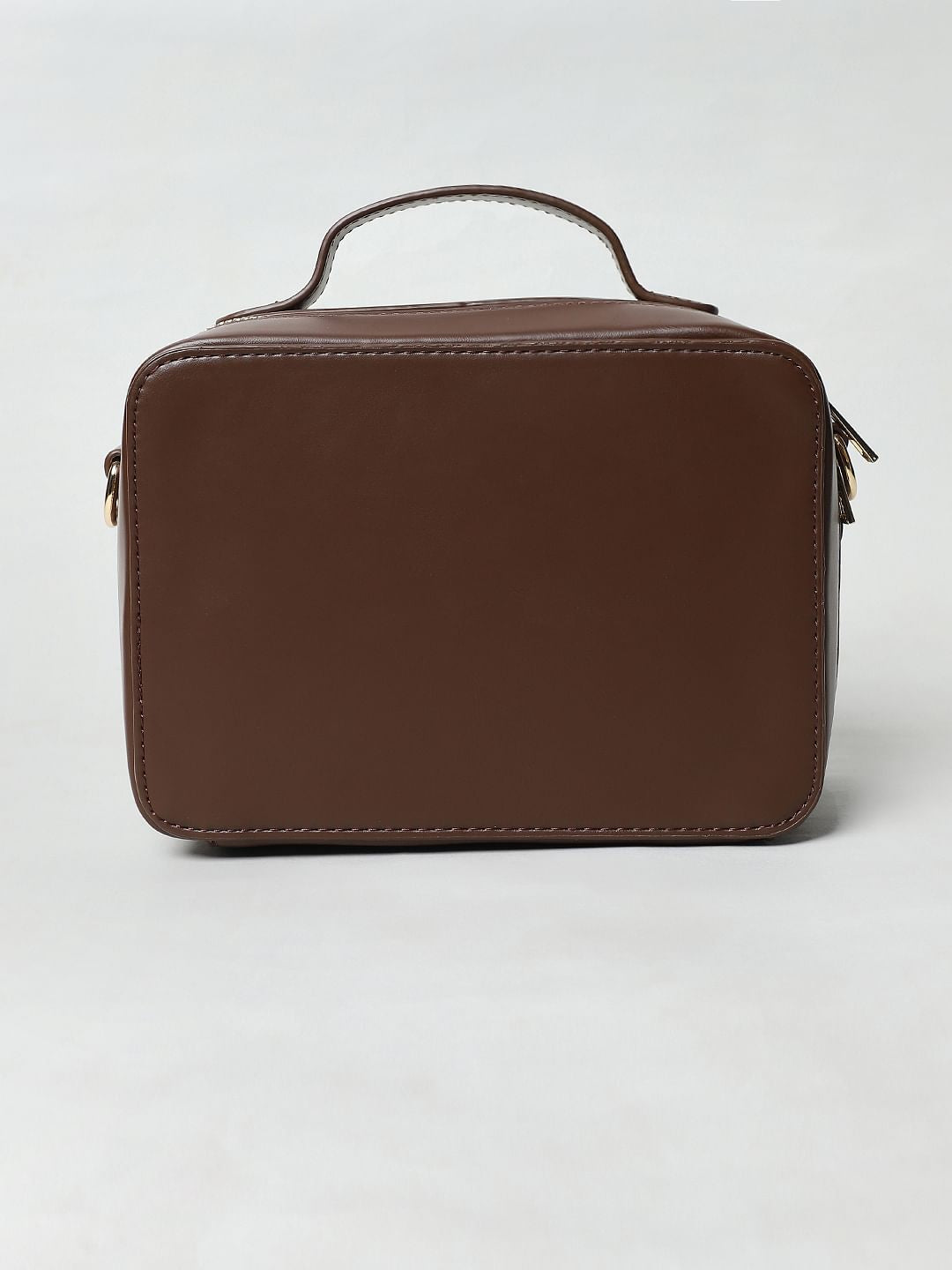 Brown Boxy Crossbody Bag