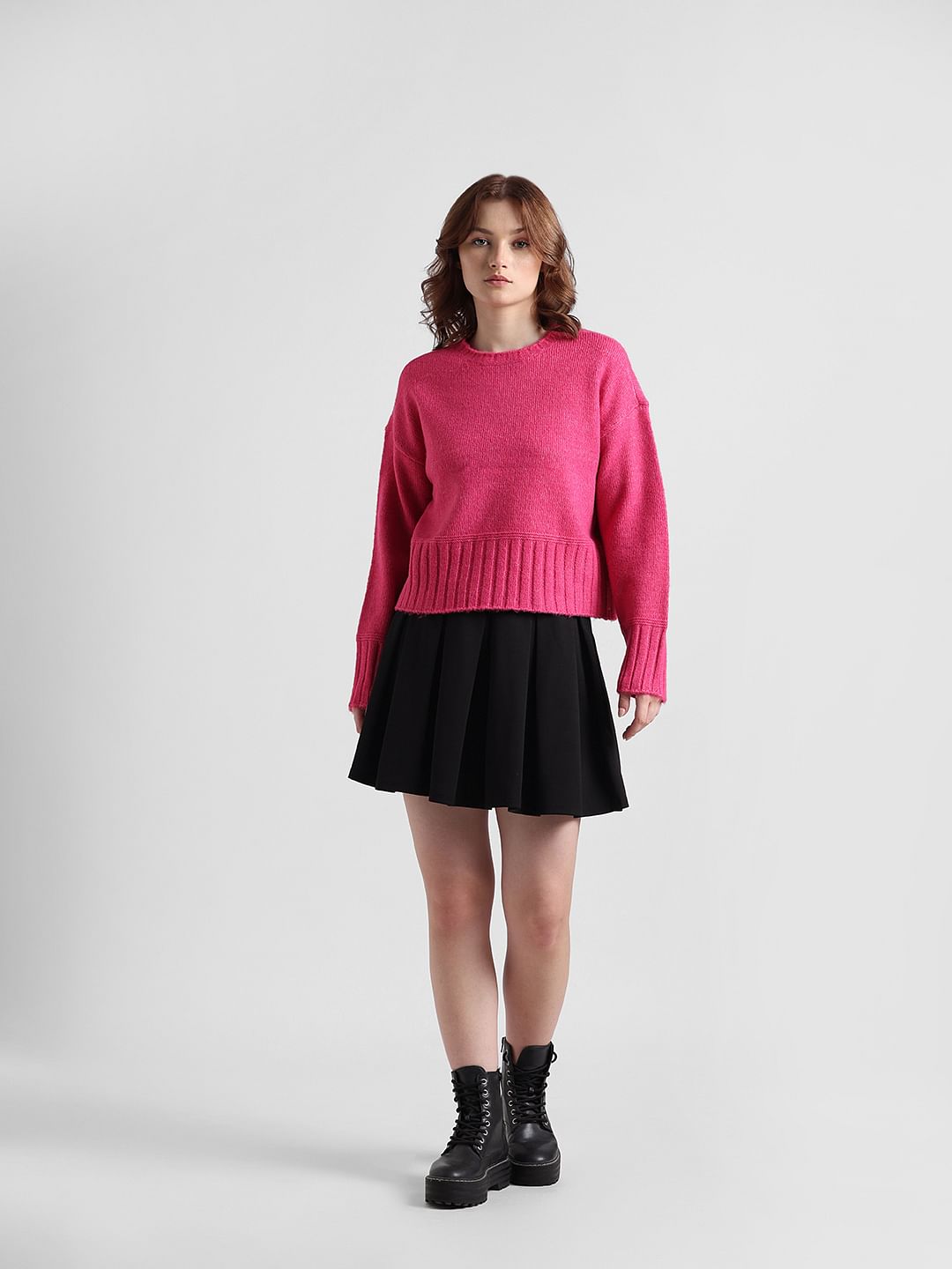 Fuchsia Loose Fit Pullover
